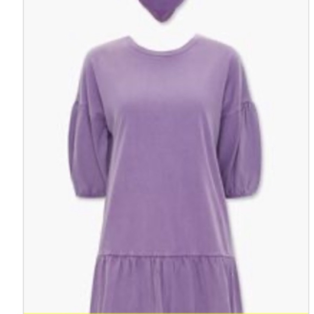 Forever 21 Flounce-Hem Dress & Face Mask Set